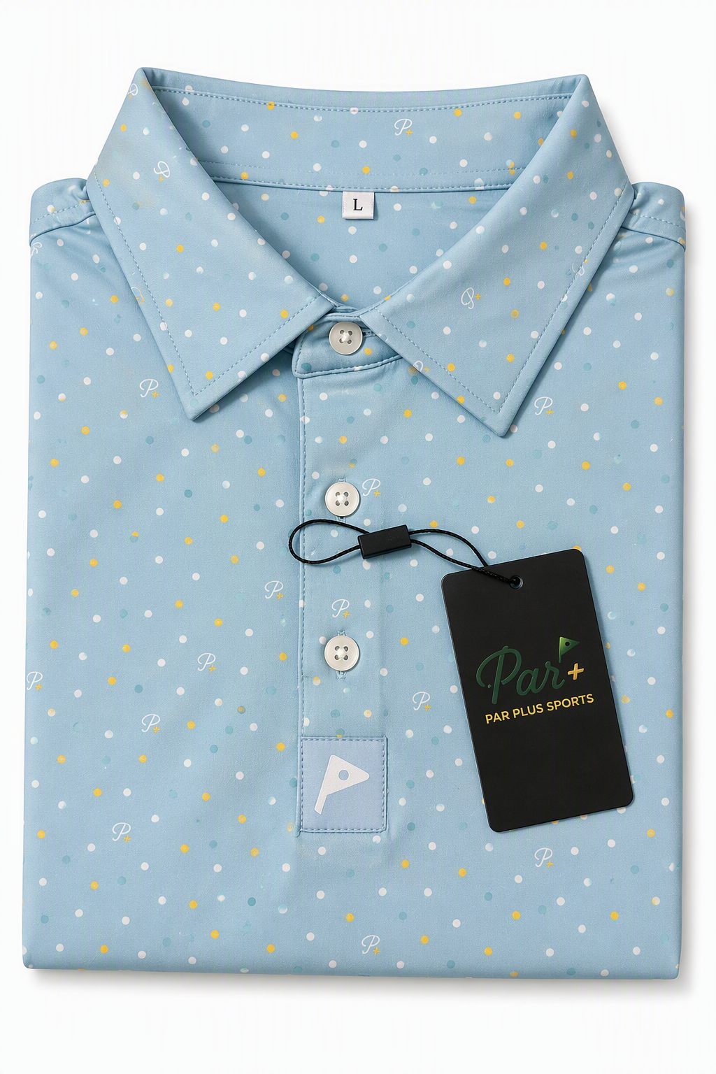 Premium Performance Golf Polo – Par Plus – Confetti Blue