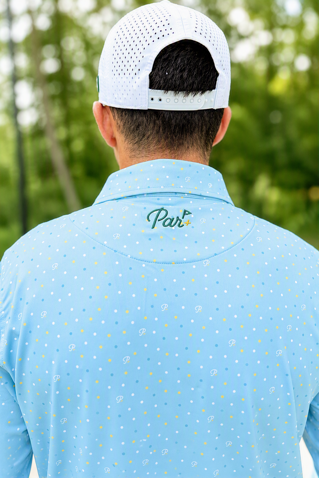 Premium Performance Golf Polo – Par Plus – Confetti Blue