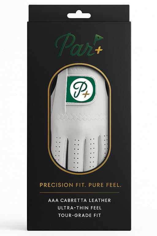 Par+ Premium Golf Glove - 100% AAA Cabretta Leather | Men's Tour-Grade Fit | Left Hand (For RH Golfer)