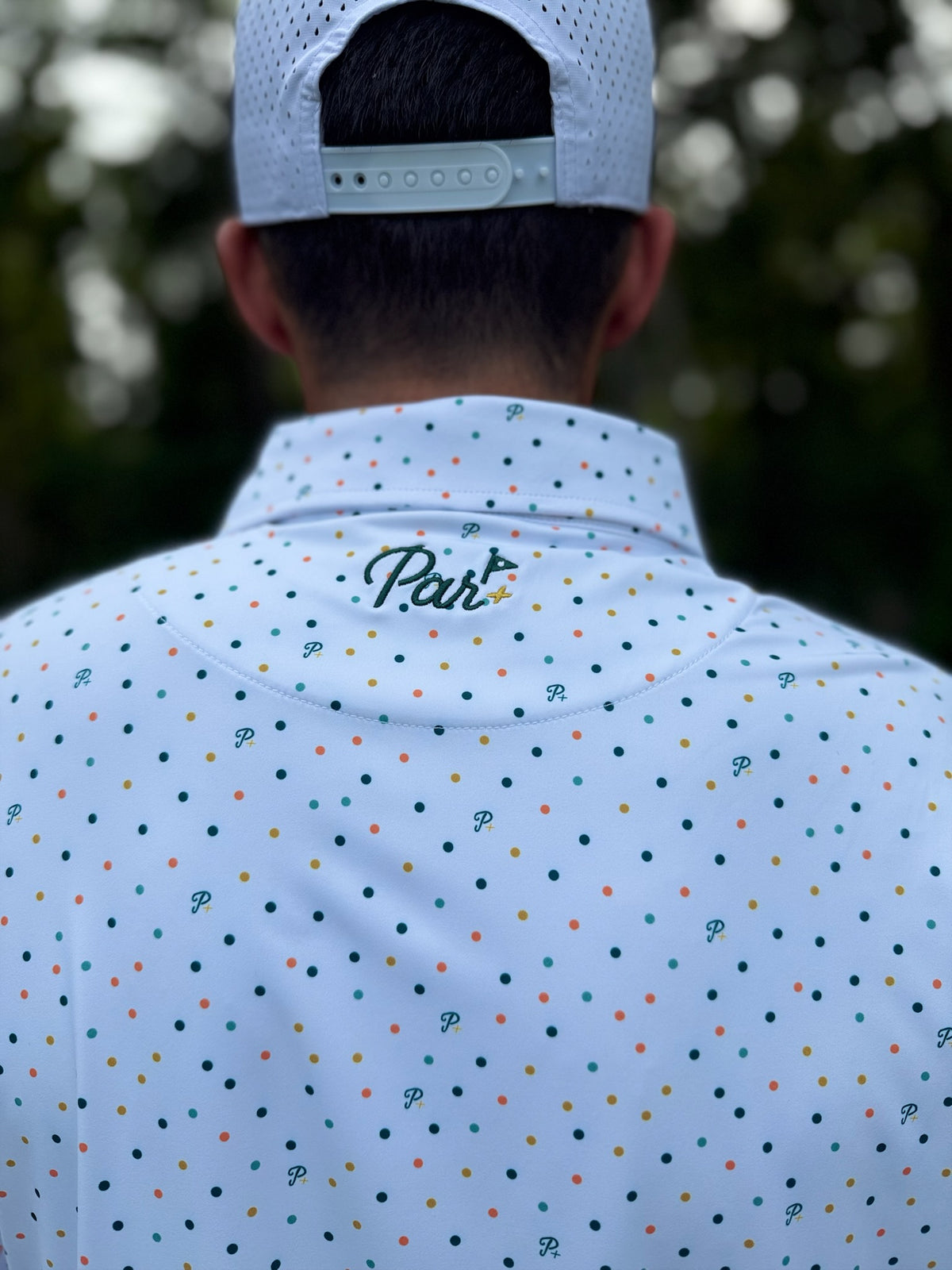 Premium Performance Golf Polo – Par Plus – Confetti White