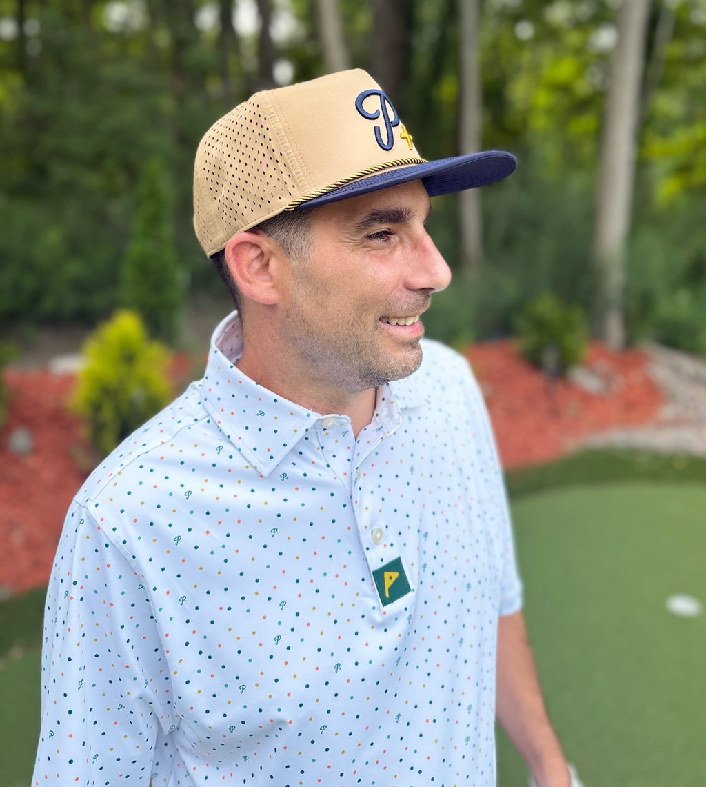Premium Performance Golf Polo – Par Plus – Confetti White