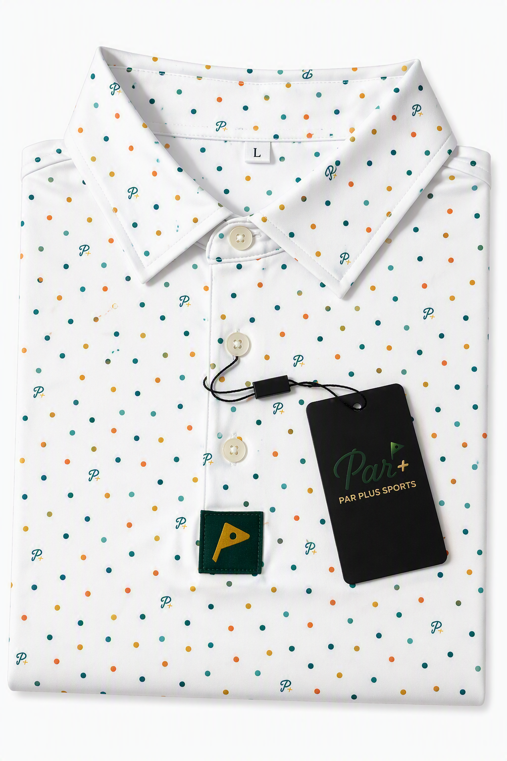Premium Performance Golf Polo – Par Plus – Confetti White
