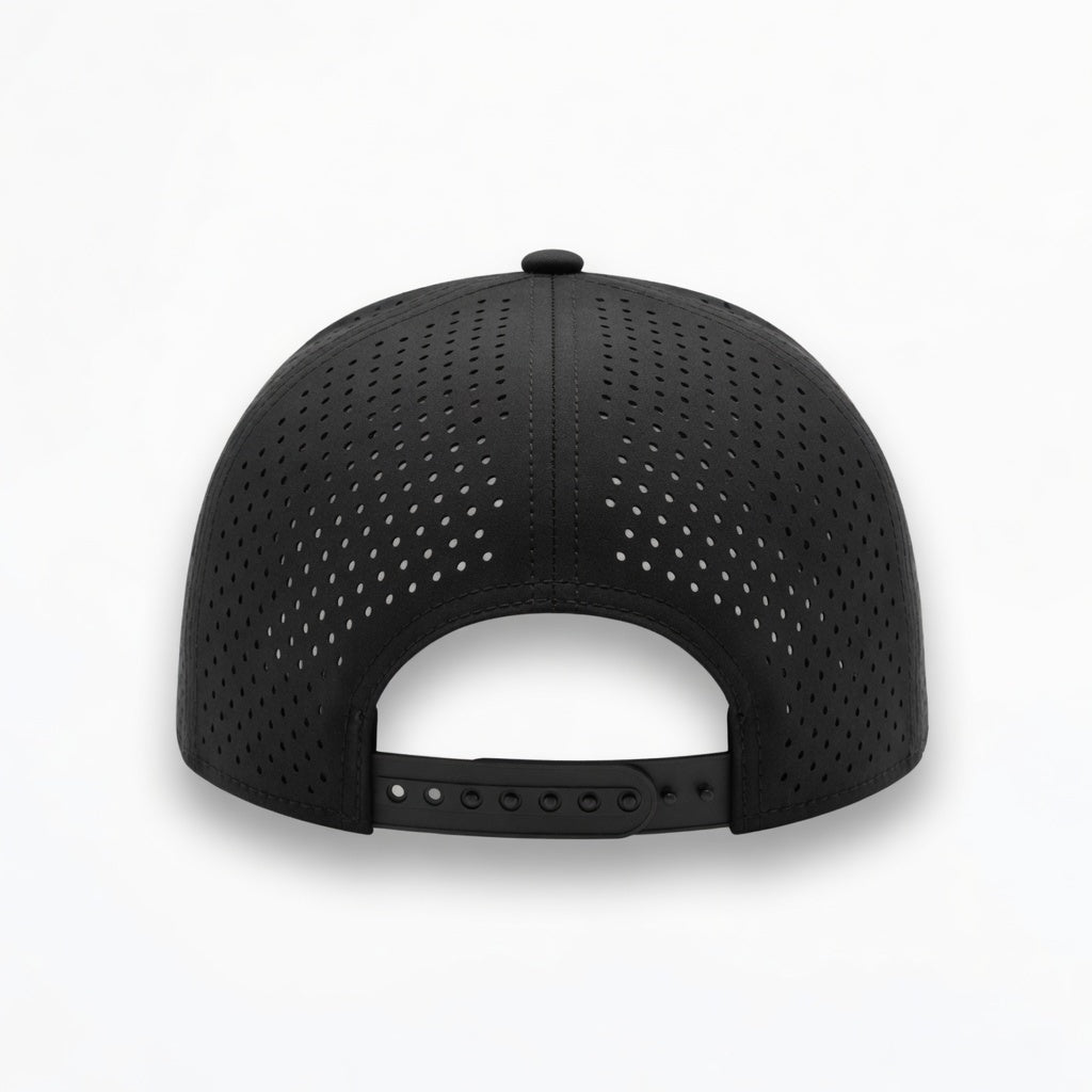 Premium Performance Flat Brim Golf Hat – Par Plus Classic Black P+