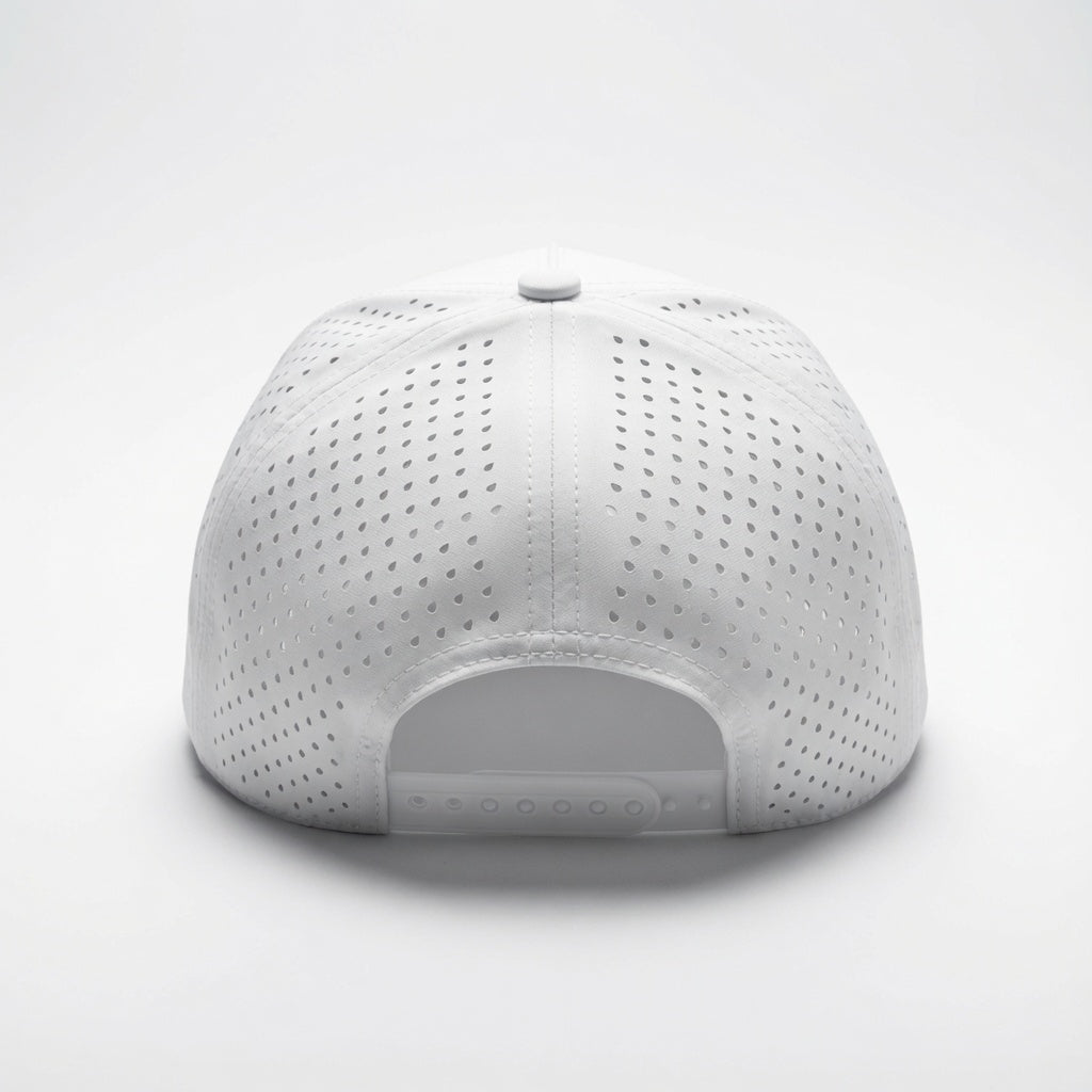 Premium Performance Curved Brim Golf Hat – Par Plus Classic White P+